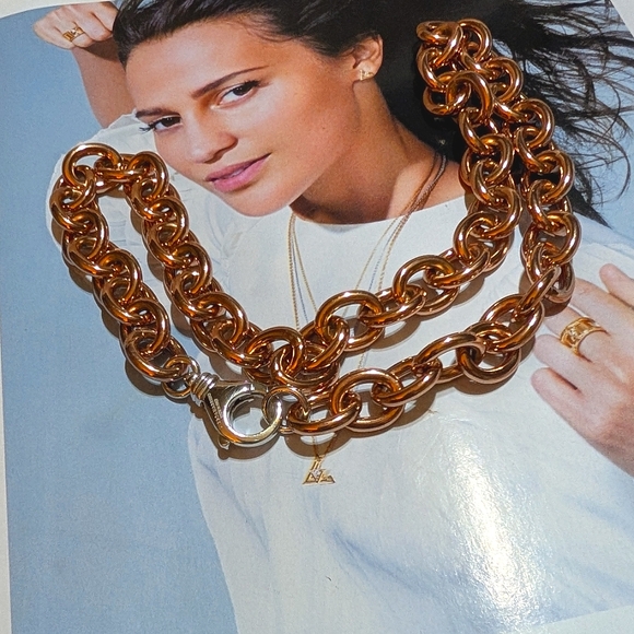 Designer Signed Diago & Mossimo Made In Italy Heavy Chain Necklace - Picture 3 of 5